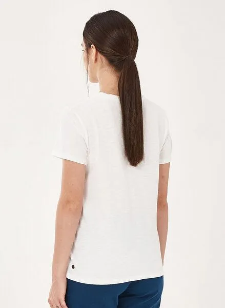 ORGANICATION ORGANICATION T-Shirt aus Bio-Baumwolle mit Popcorn-Print, Off white, – Produktbild 4 von 4