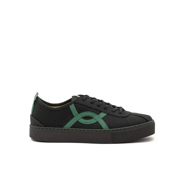 Vesica Piscis Footwear Vesica Piscis Footwear KAFKA BLACK SNEAKER OF RECYCLED COTTON, Schwarz, – Produktbild 1 von 3