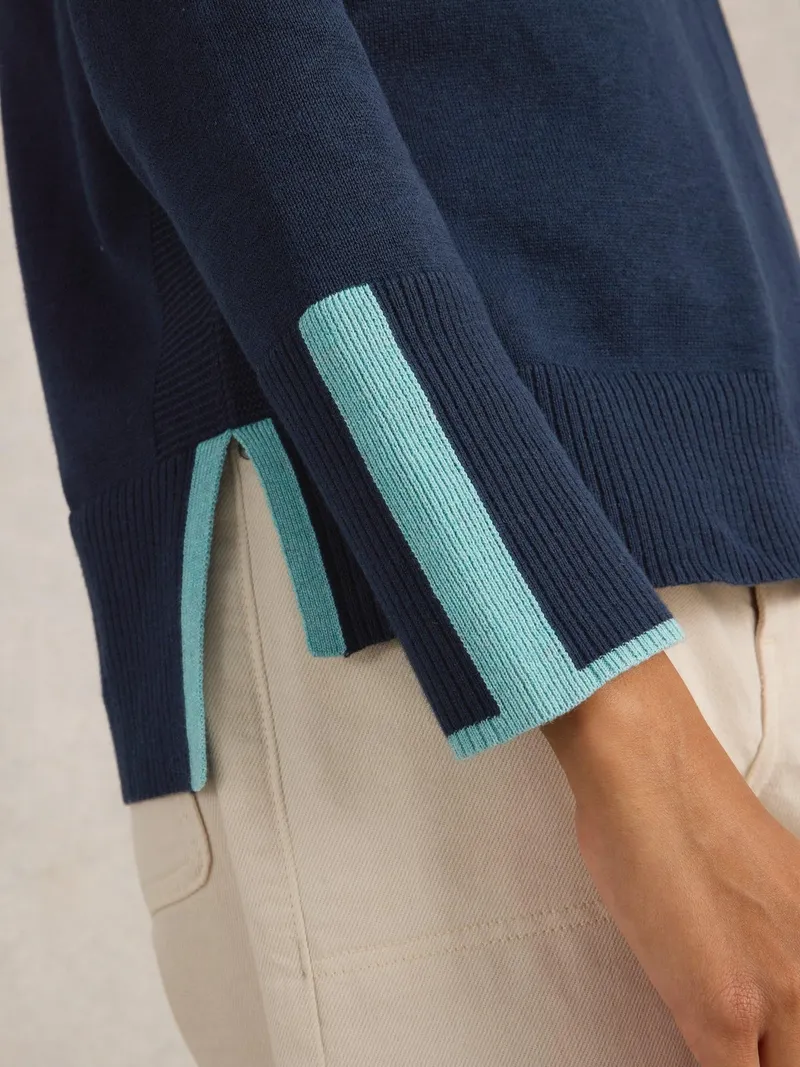 White Stuff Pullover Olive - 34, Marineblau, – Produktbild 3 von 4