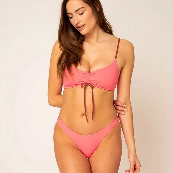 Woodlike Ocean Woodlike Ocean Drawstring Bikini Top - wendebar, Braun, – Produktbild 3 von 4