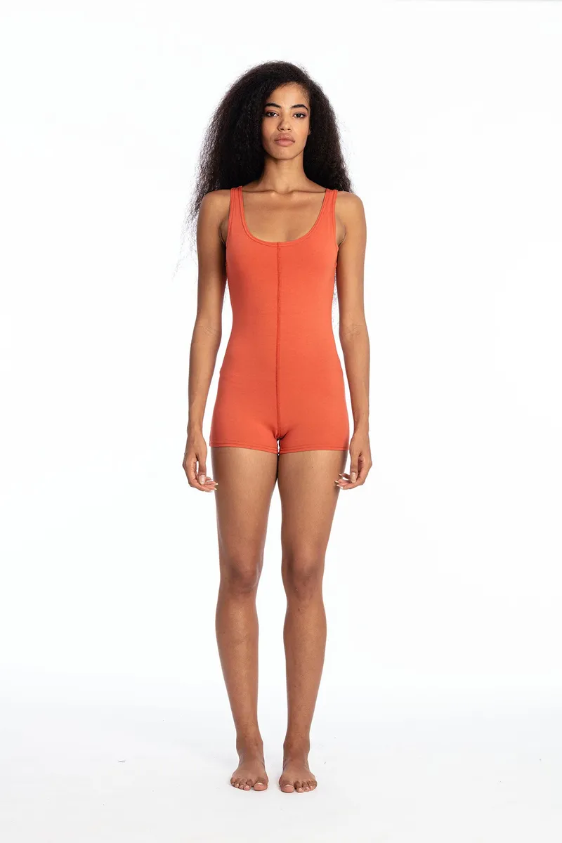 RAVENS VIEW IBIZA RAVENS VIEW IBIZA Damen vegan Mini Jumpsuit Leela Terracotta Orange, Orange, – Produktbild 1 von 2
