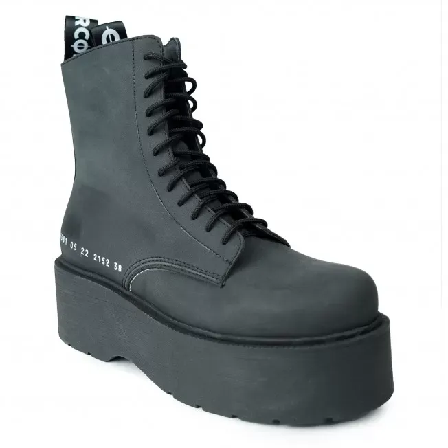 Altercore Altercore Damen vegan Stiefel Auren Nubuk, Schwarz, – Produktbild 3 von 3