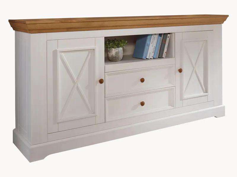 allnatura Sideboard "Molina", Kiefer weiß-gewachst, – Produktbild 1 von 2