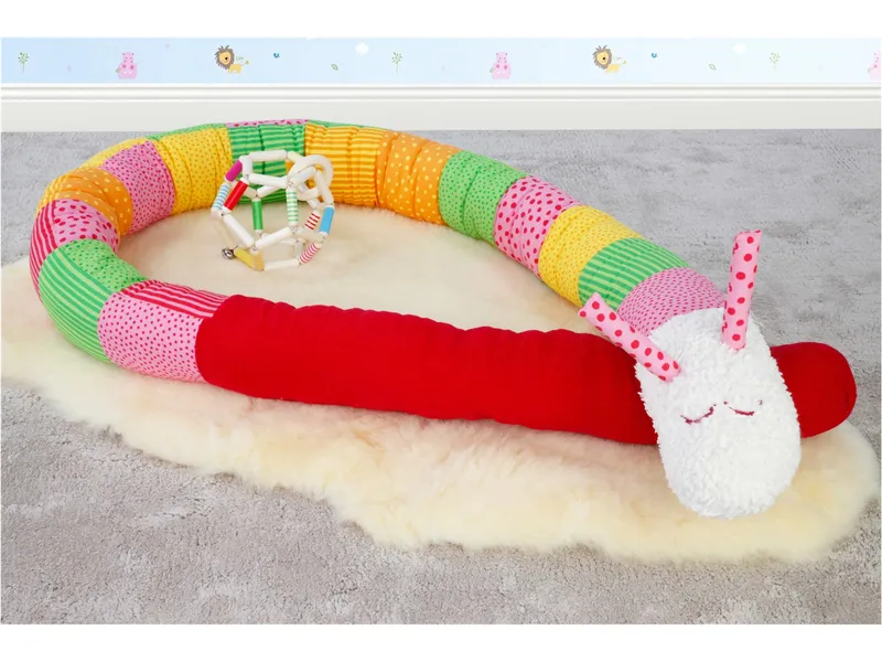 tinéba tinéba Puckschnecke Patchwork Länge 200 cm, Rosa, mehrfarbig, – Produktbild 2 von 2