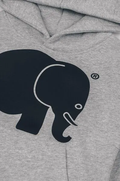 Trendsplant Trendsplant Kid's Organic Classic Hoodie Heather Grey, Grau, – Produktbild 3 von 4