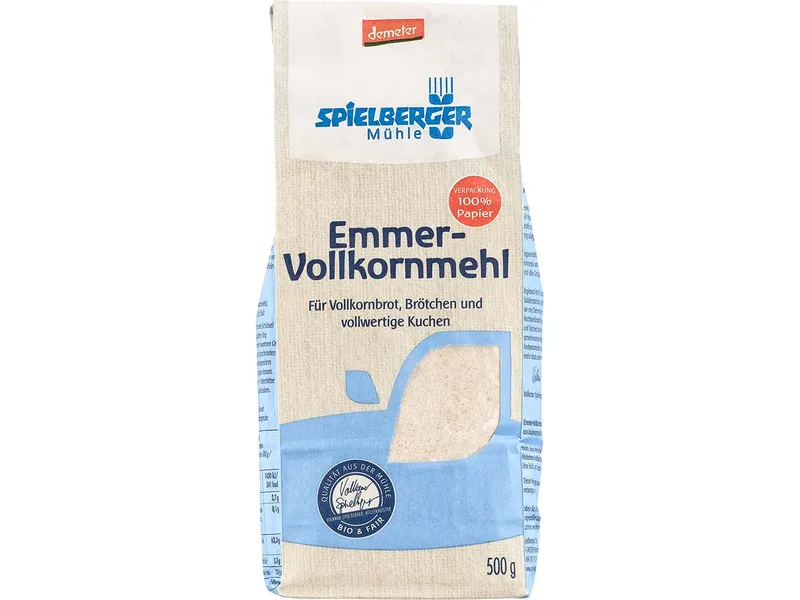 Spielberger Mühle Spielberger Mühle Bio-Emmer-Vollkornmehl, 500 g – Produktbild 1 von 2