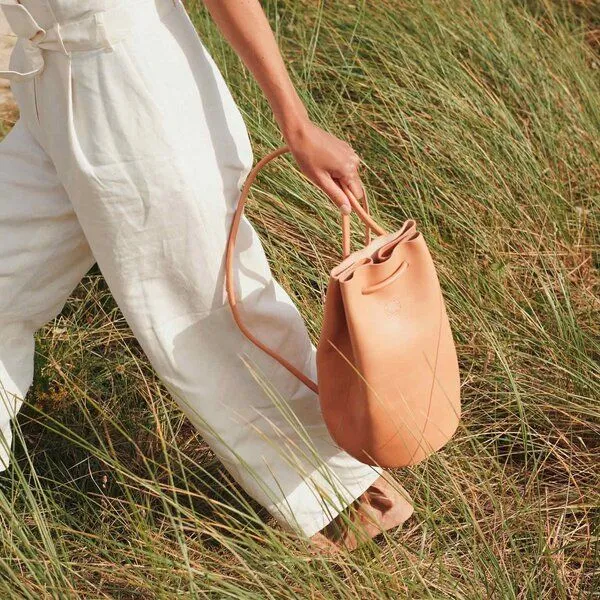 Marin et Marine Marin et Marine Crossover Leder Rucksack, Natural, – Produktbild 3 von 4