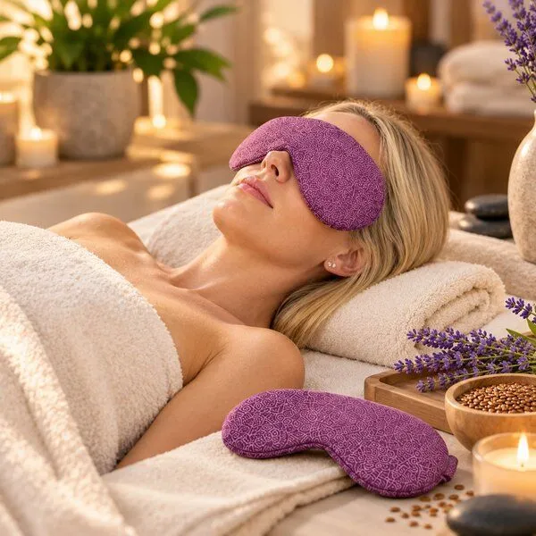 Yosana Yosana Augenkissen mit Lavendel & Leinsamen Füllung, Aubergine, – Produktbild 7 von 8