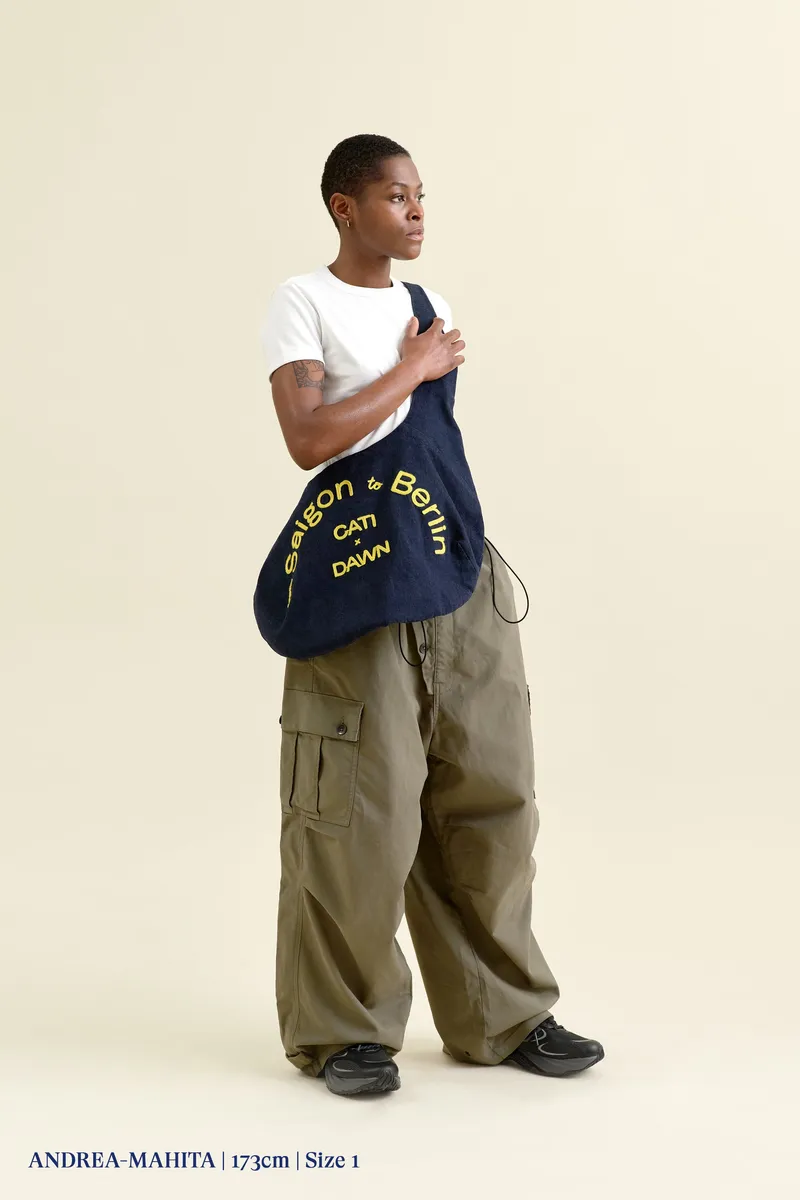 DAWN Dawn Damen vegan Hose May May Baggy Cargo Moosgrün, Grün, – Produktbild 1 von 2
