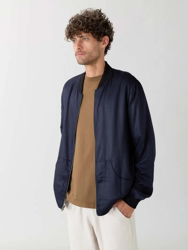 Yahmo Yahmo Herren vegan Jacke Bomber Reversible Laslo Moka/Navy, Violett, – Produktbild 1 von 2
