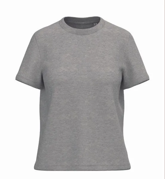 Greenspired Greenspired Damen Basic T-Shirt aus 100 % Bio-Baumwolle – weicher Jersey, 180 g/m², Meliertes grau, – Produktbild 1 von 1