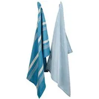 gepa GEPA 2er-Set Fairtrade Geschirrtücher "uni & stripes", handgewebt von CO-OPTEX – Produktbild 1 von 1