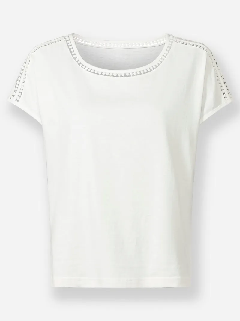 Witt Rundhalsshirt ecru, Ecru, – Produktbild 2 von 2