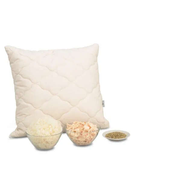 Lotus Design® Lotus Design® Zirbenkissen versteppt, mit Bio-Schurwolle – Produktbild 1 von 4