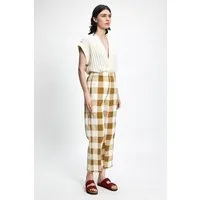 Rita Row Rita Row Sommerhose CHIMBORA aus Biobauwolle und rec. Polyester - Brown Check – Produktbild 1 von 1