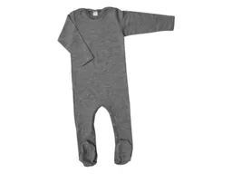 Lilano Lilano Baby Strampler mit Fuß Wolle Seide melange-grau Gr.68 – Produktbild 1 von 1