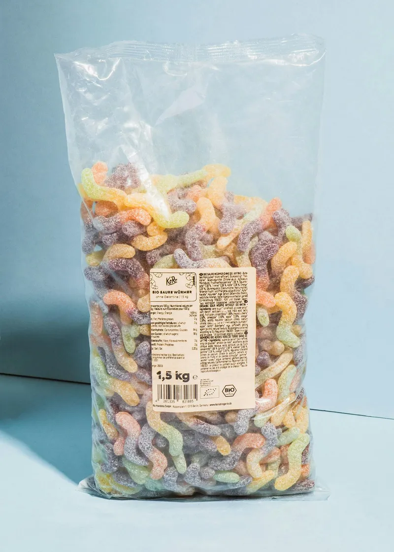 KoRo Bio Saure Würmer ohne Gelatine 1,5 kg – Produktbild 1 von 5
