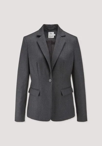 hessnatur hessnatur Wollblazer Regular aus reiner Schurwolle, Anthrazit, – Produktbild 4 von 4