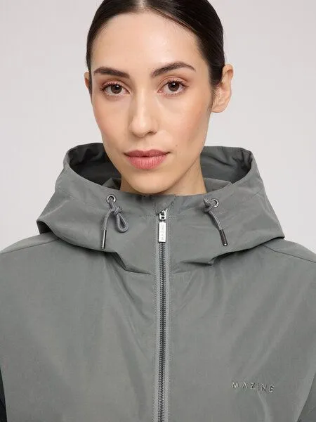 Mazine Mazine leichte Jacke aus recykeltem Plastik, Graugrün (light bottle), – Produktbild 3 von 4