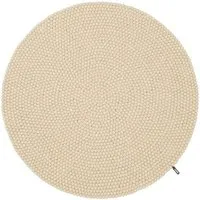 myfelt myfelt Filzkugelteppich rund, 100% Schurwolle, Levi (beige), – Produktbild 1 von 1