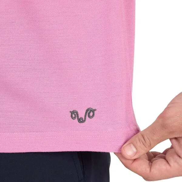 Woolona Woolona Merino Casual Herren Polo-Shirt - 100% Merinowolle, Pink, – Produktbild 4 von 4