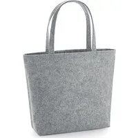 BagBase BagBase Filz Shopper Einkaufstasche Tasche Umhängetasche Filz aus recyceltem Polyester, Heather grey, – Produktbild 1 von 1
