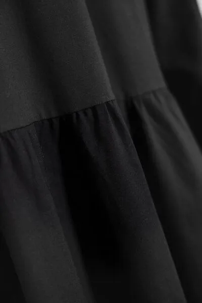 Jyoti - Fair Works Jyoti - Fair Works Bio-Baumwoll Kleid Savera, Schwarz, – Produktbild 4 von 4