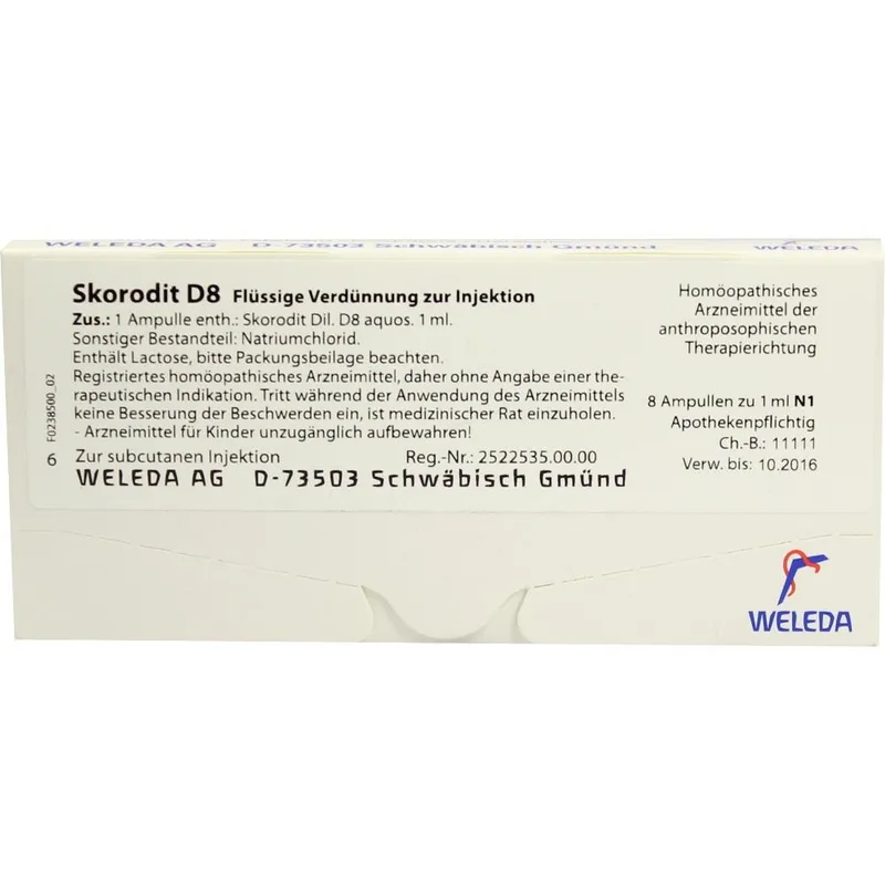Weleda Skorodit D8 Ampullen – Produktbild 2 von 2