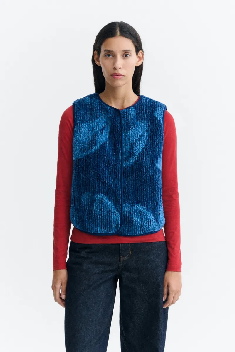 thinking mu Thinking MU Damen vegan Weste Jay Blue Lotus, Blau, – Produktbild 2 von 2