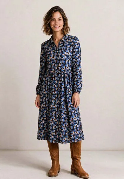 LANA Organic LANA Organic Bio Baumwollkleid, Modell Kendra, Kendra marine, – Produktbild 3 von 4