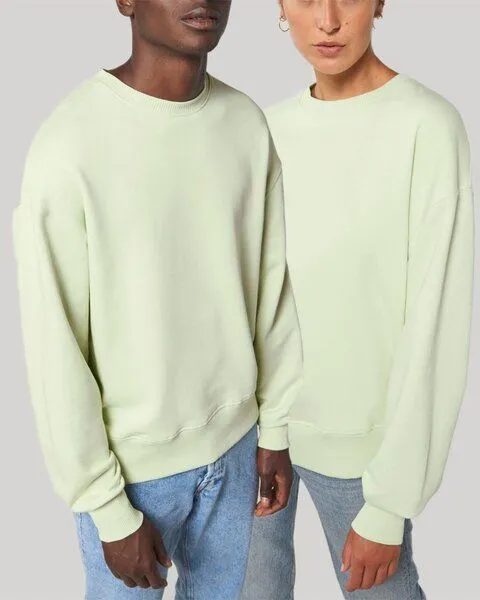 YTWOO YTWOO Lässiges Sweatshirt in Bio-Qualität, Pullover, Sweater, Unisex, Hellgrün, – Produktbild 1 von 4