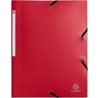 Exacompta 50 Exacompta Sammelmappen "OpaK", DIN A4, Gummizug, 3 Klappen, rot – Produktbild 1 von 1