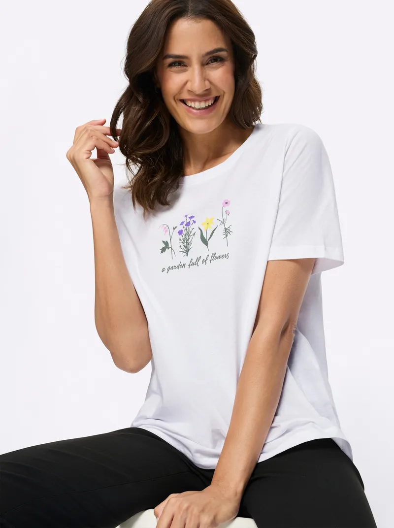 Witt Rundhalsshirt weiß-bedruckt, Weiß-bedruckt, – Produktbild 2 von 2