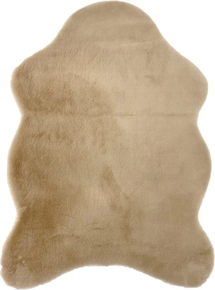 ASTRA Fellteppich Elda, Kunstfell, rechteckig, Höhe: 13 mm, Dekofell, kuschelweich, Wohnzimmer, Kinderzimmer, Kaninchenhaptik, Goldfarben, – Produktbild 2 von 4
