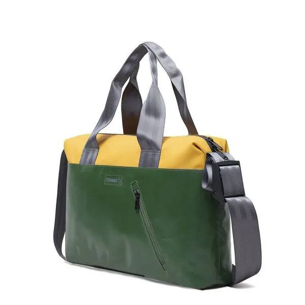 7clouds 7clouds Laptop Umhängetasche Erkan 7.1, Jungle green-yellow, – Produktbild 3 von 4