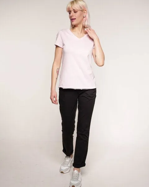 Alma & Lovis Alma & Lovis Shirt aus Bio-Baumwolle | V-Neck Shirt, Dusty rose (rosa), – Produktbild 2 von 4