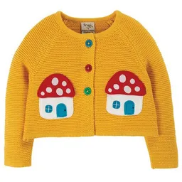 Frugi Frugi Strickjacke Little Annie Pilze in hummelgelb – Produktbild 1 von 1