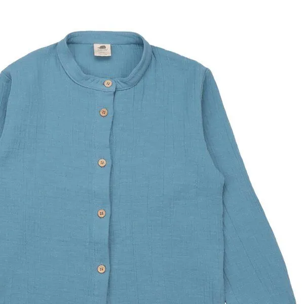 Walkiddy Kinder Nachthemd GOTS zertifiziert – Bio-Baumwolle, Blau, langärmelig, weich & bequem, ideal zum Schlafen | Walkiddy, Blau, – Produktbild 2 von 2