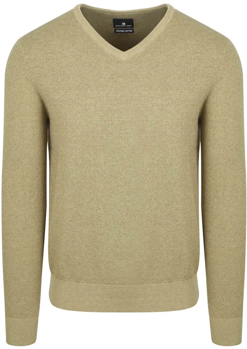 State of Art State Of Art Pullover Structure V-Ausschnitt Grün - Größe 3XL, Grün, – Produktbild 2 von 5