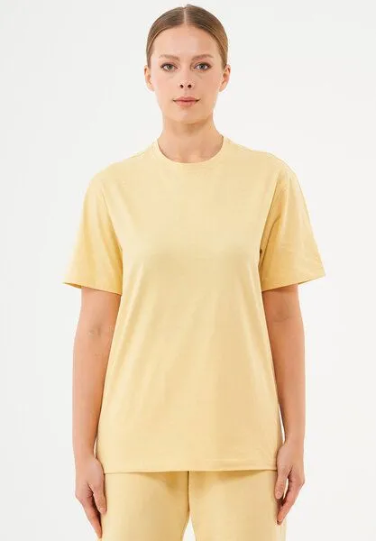 ORGANICATION ORGANICATION ESSENTIALS-TILLO-Unisex Basic T-Shirt aus Bio-Baumwolle, Soft yellow, – Produktbild 1 von 4
