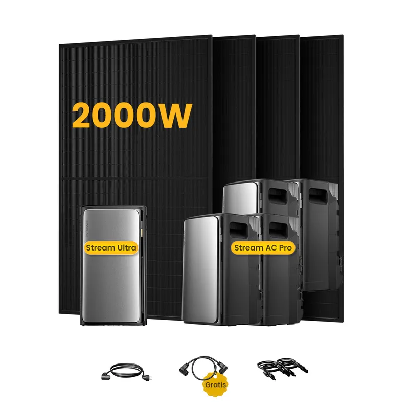 EcoFlow EcoFlow Stream Ultra, All-in-One Speicher für Balkonkraftwerke, mit 4 x 500 Bifaziale Solarmodule, by Powerness - Stream Ultra + 4 x Stream AC Pro | 9600Wh / ohne Zubehör / Selbstabholung – Produktbild 1 von 1