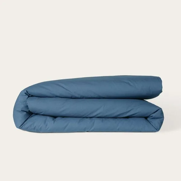 KUSHEL KUSHEL Bettdeckenbezug Perkal aus Bio Baumwolle, Fjord blue (blau), – Produktbild 1 von 3