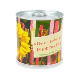 MacFlowers MacFlowers Muttertags Blumengrüße - Dosenblume mit Sonnenblume – Produktbild 1 von 1