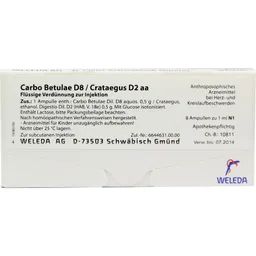 Weleda WELEDA CARBO BETULAE D 8/Crataegus D 2 aa Ampullen 8X1 ml Ampullen – Produktbild 1 von 1