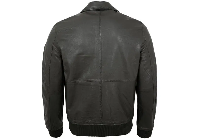 Mauritius Lederjacke MMCrovig Mauritius - Herren Lederjacke Lammnappa schwarz, Schwarz, – Produktbild 4 von 5