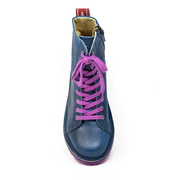 Grünbein Shoes Grünbein Shoes Schnürboots Noa II lose Einlage blau-lila – Produktbild 2 von 2