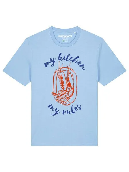 watapparel watapparel T-Shirt Unisex My kitchen my rules, Blue soul, – Produktbild 2 von 4