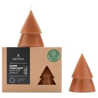Originalhome Originalhome Natürliche Weihnachtskerze Tannenbaum aus Pflanzenwachs, M s/2, Braun (cognac), – Produktbild 1 von 1