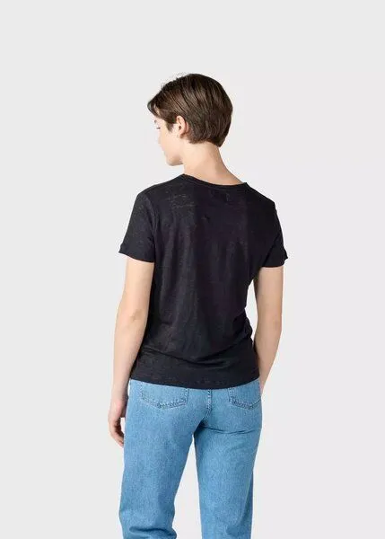 Klitmøller Collective Klitmøller Collective Leinen T-shirt Modell: Rikke, Black (schwarz), – Produktbild 3 von 5