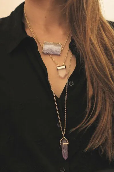 Crystal and Sage Crystal and Sage Amethyst Halskette versilbert – Produktbild 2 von 2